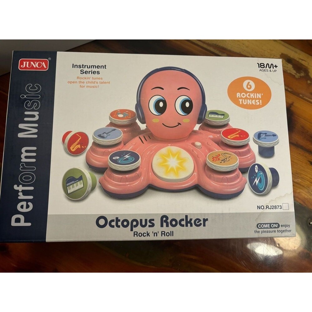 NWB Contixo Rock Octopus, Interactive Musical Toys for Toddlers - Blue : ,